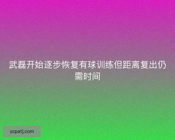 武磊开始逐步恢复有球训练但距离复出仍需时间